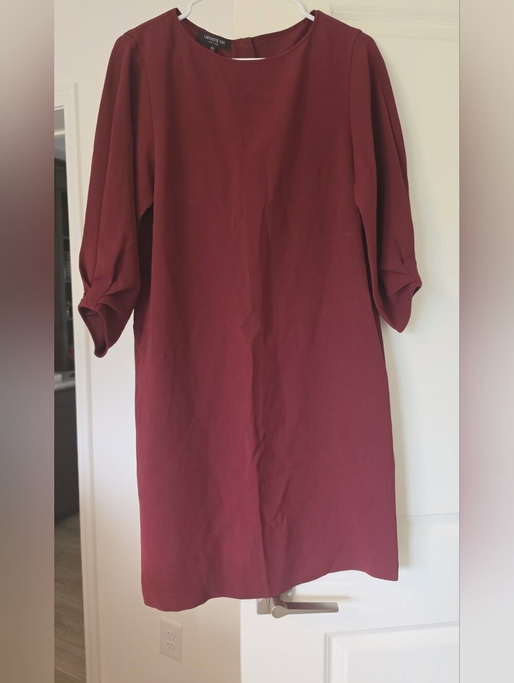 Lafayete Classic Maroon Shift Dress - xs